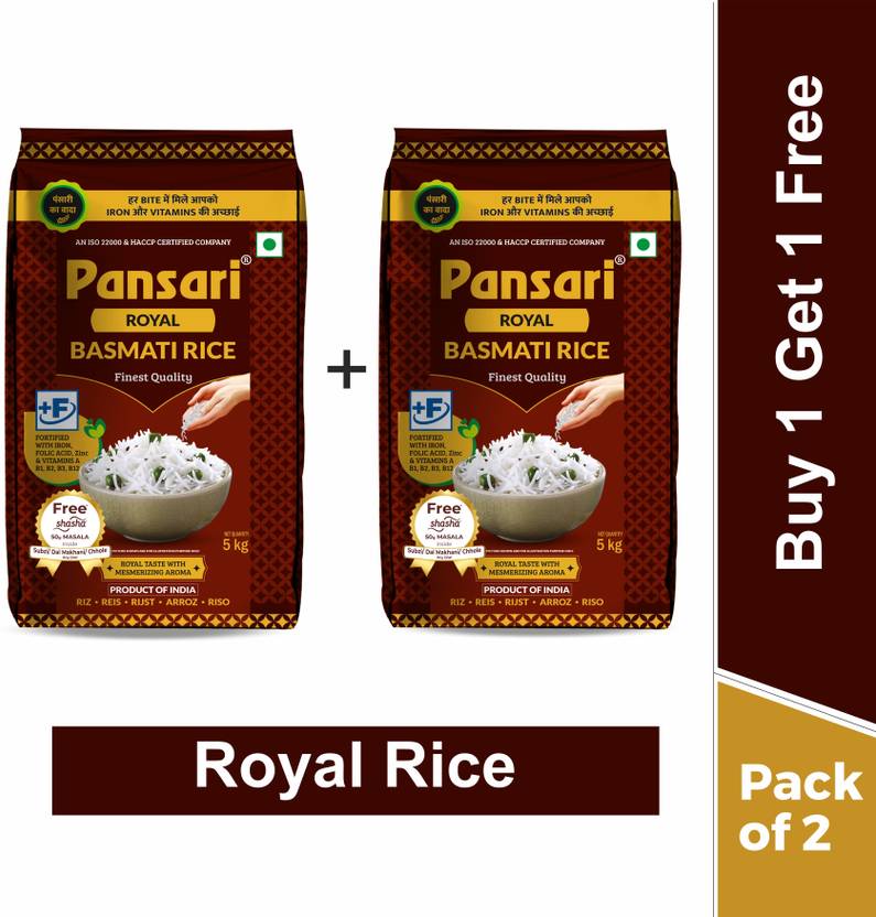 Pansari Long Grain, Taste The Best Royal Basmati Rice, 2Years Aged, 10