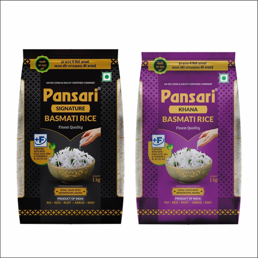 Pansari Basmati Rice Natural Perfectly Aged Best for Pulav 2 kg long