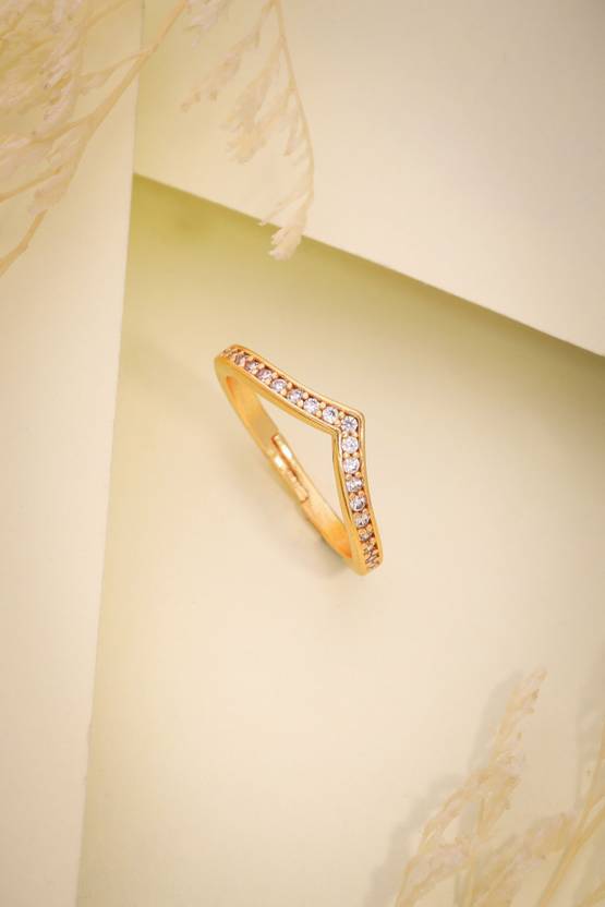 ANOUK Brass Diamond Gold Plated Ring