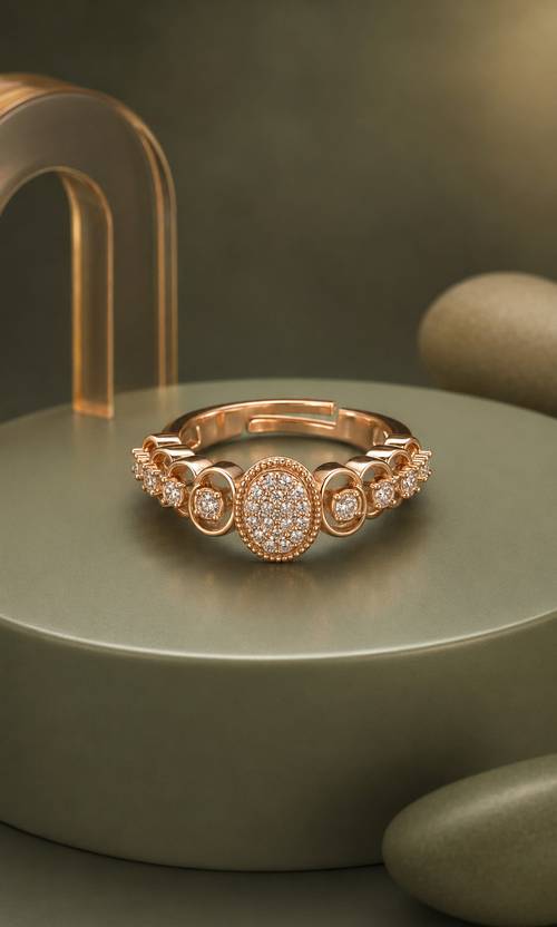 Zeraki Jewels Brass Cubic Zirconia Ring