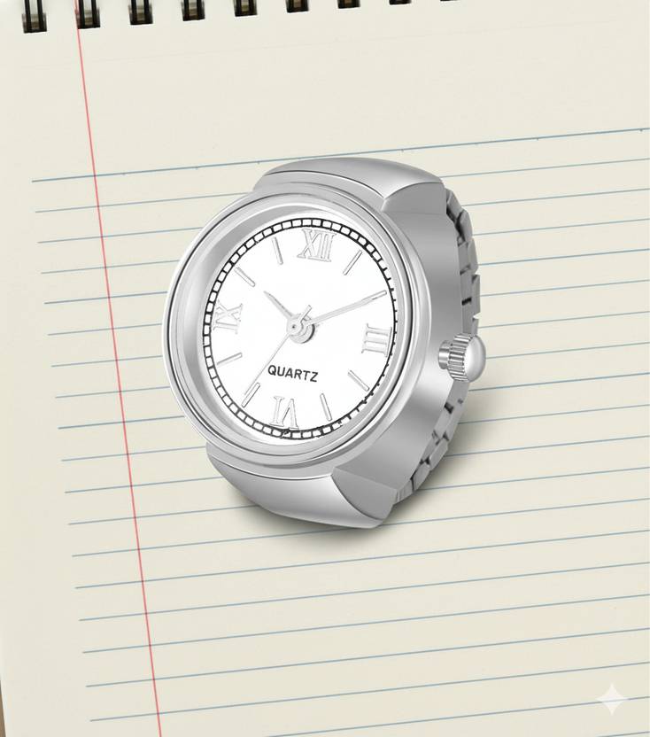 SZN Finger Ring Watch Design Rings For Women Stylish Silver Stretchable Ring Alloy, Stainless Steel Ring