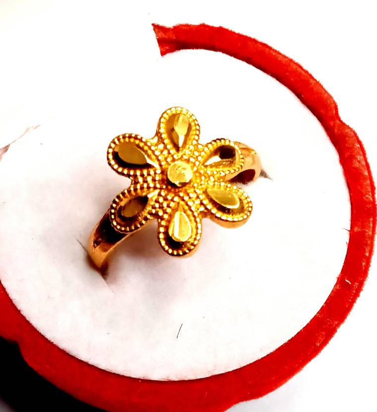 Nawab Collection Trendy Gold-Plated Attractive New Designer Fashionable Ring Brass Gold Plated Ring