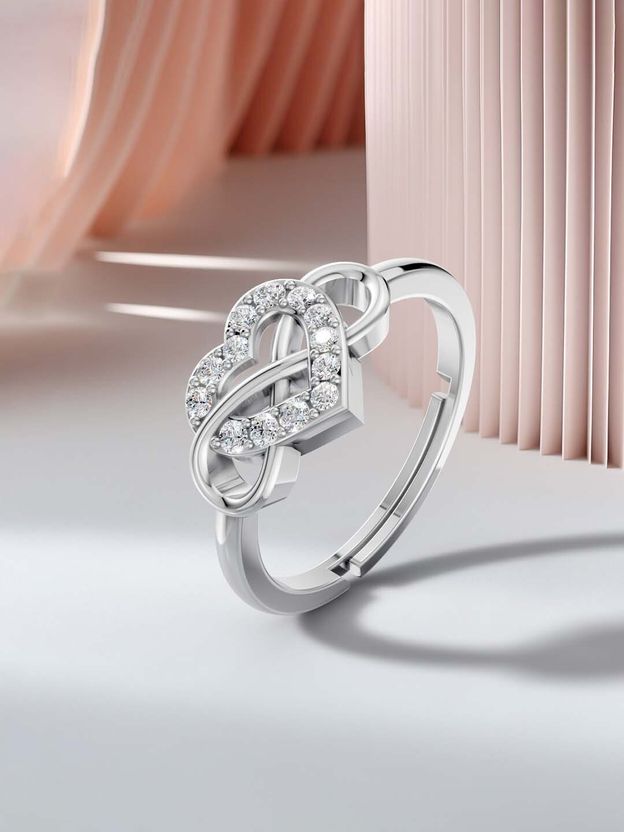 Salty Celestial Sparkle Crystal Ring for Women & Girls Copper - Image 9
