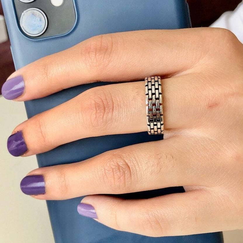 Salty Alpha Scrambler Silver Ring Stainless Steel Ring