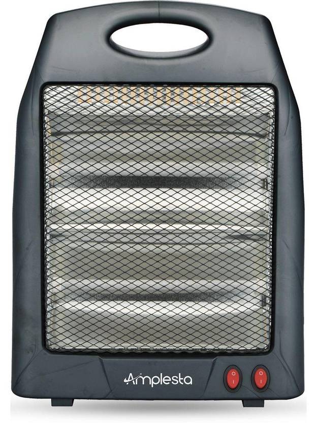 Amplesta Room Heater 2 rods 800W with Tip-Over Protection, ISI Approved, Safety mesh Blaze Halogen Room Heater