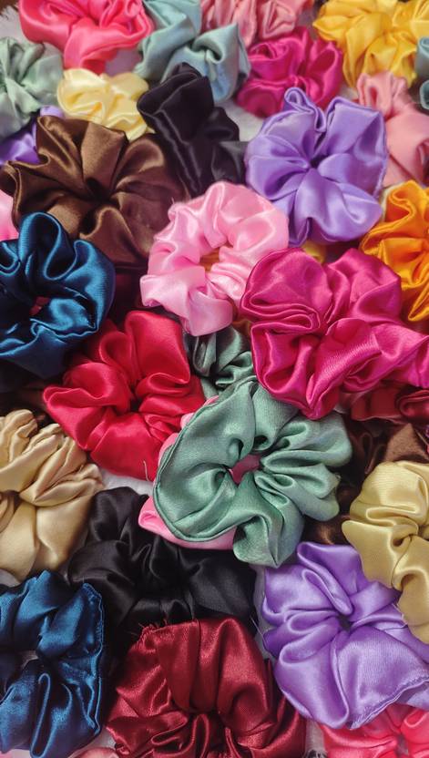 Fashionistas Satin Scrunchies Rubber Band Rubber Band