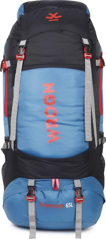 WROGN Trekking Bag For Hiking/Camping/Outdoor Sports with Rain Cover/Shoe Compartment Rucksack – 65 L  (Green)