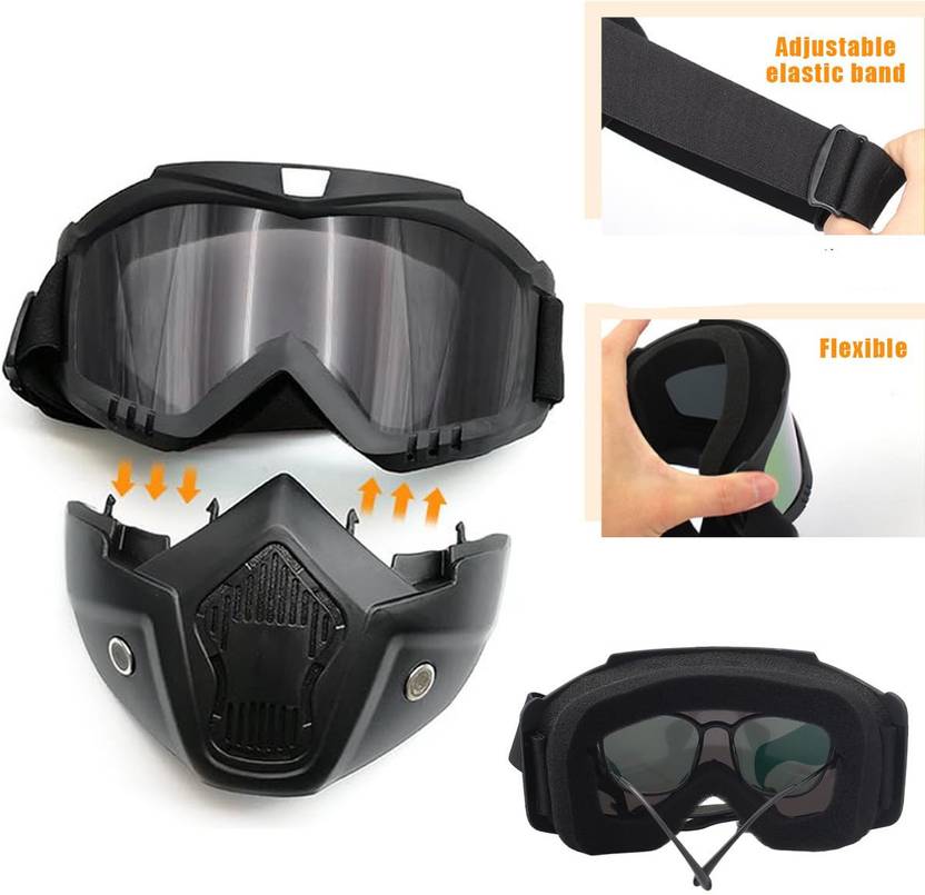 BUFONA Anti Scratch UV/ Protective Goggles.Cycling Bike Off Road Helmet Motorcycle Helmet Goggles with Removable Face Shield / Face Mask /Eyewear Riding Blowtorch  Safety Goggle