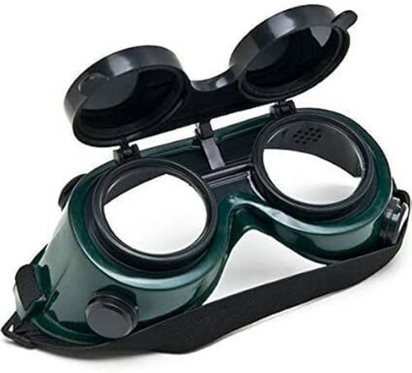 TreasureTree Safety Goggles Flip with Clear (Pack of 1) Tinted Dual Glasses Eye Protective Power Tool, Welding (Pack of 1) Welding Safety Goggle