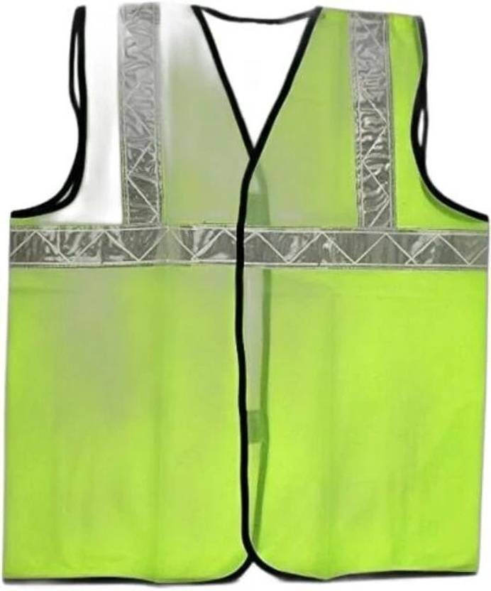 SWEETER DEALS 2 Inches Net Radium Type Night Reflective for Municipal Workers Pack of 5 Safety Jacket