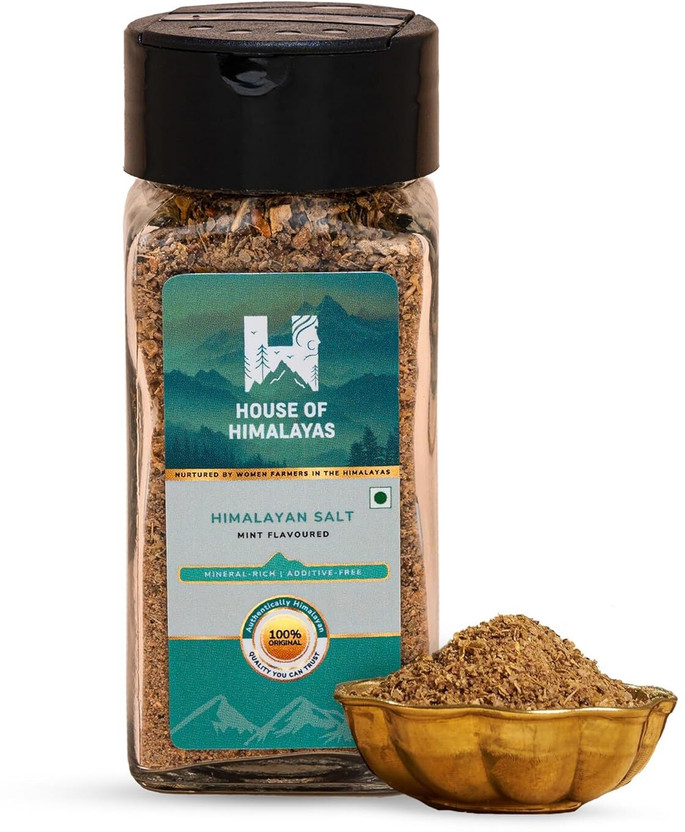 House Of Himalayas Mint Flavoured Salt, Hand Ground Himalayan