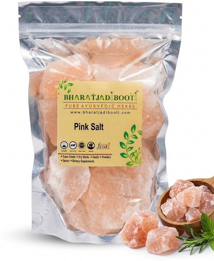 BHARAT JADI BOOTI Pink Salt (Sendha Namak) 200g Chunks | Natural Rock Salt Himalayan Pink Salt