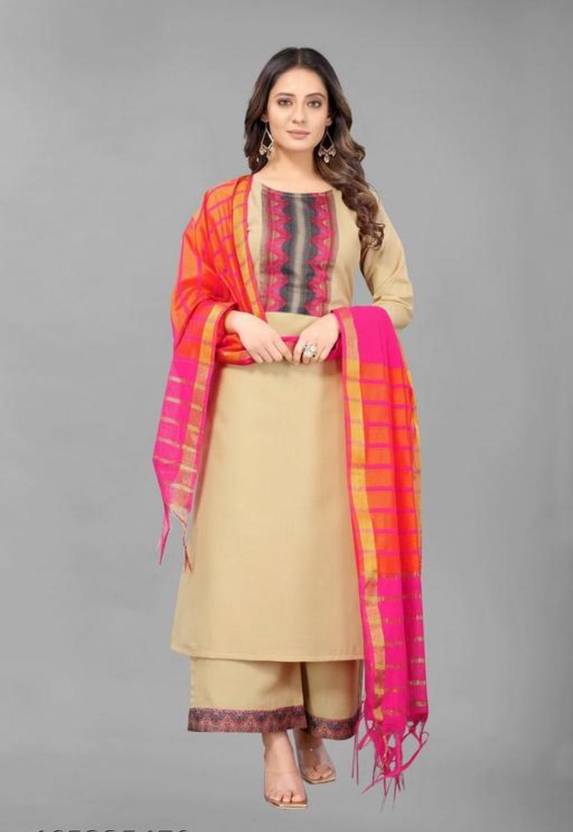 Thezaara Self Design Kurta, Palazzo & Dupatta Set