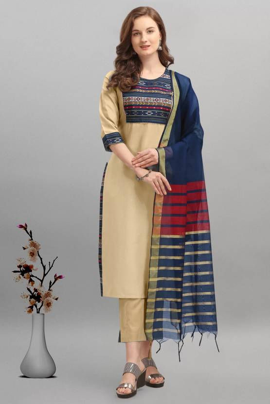 AnAdhTex Printed Kurta, Trouser/Pant & Dupatta Set