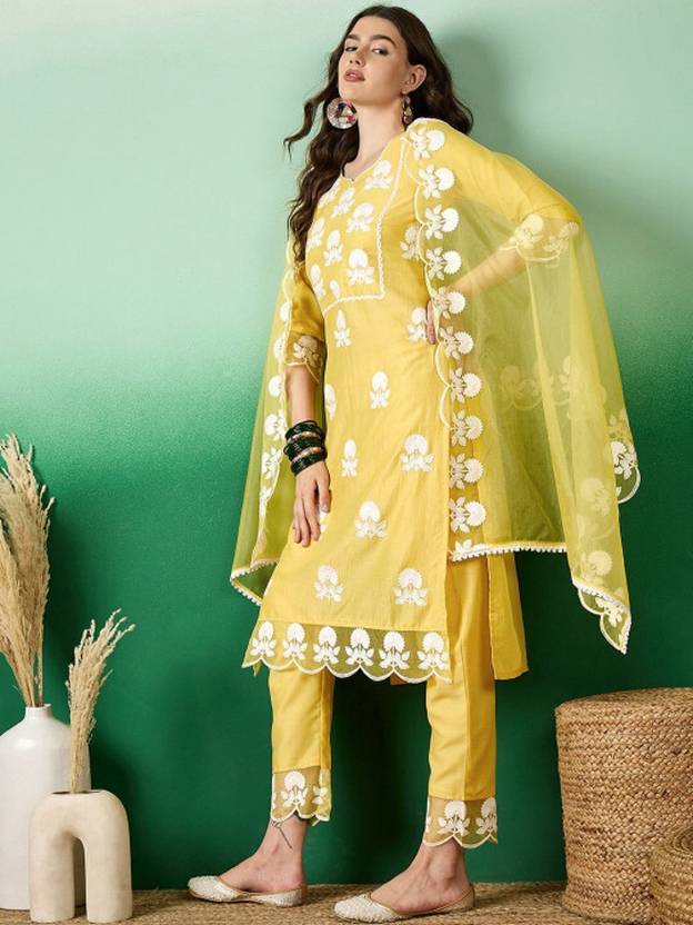 ARVILAS Women Kurta Pant Dupatta Set
