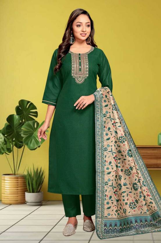 ZURIIN Floral Print Kurta, Trouser/Pant & Dupatta Set