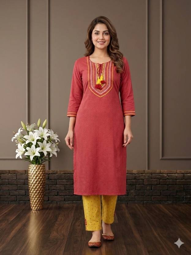 BuraakTexmart Self Design Kurta, Trouser/Pant & Dupatta Set