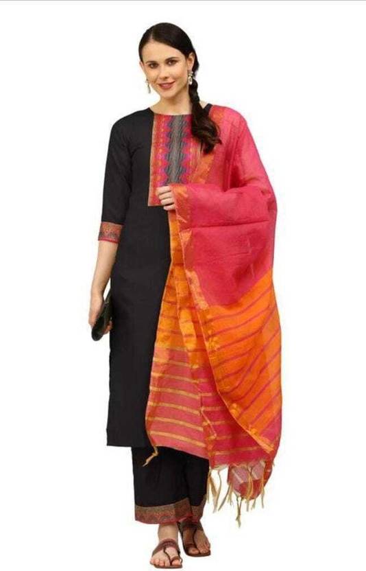 Thezaara Self Design Kurta, Palazzo & Dupatta Set