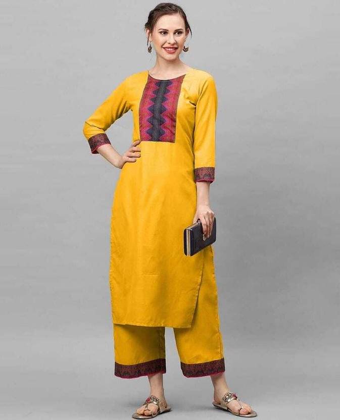 Thezaara Self Design Kurta, Palazzo & Dupatta Set
