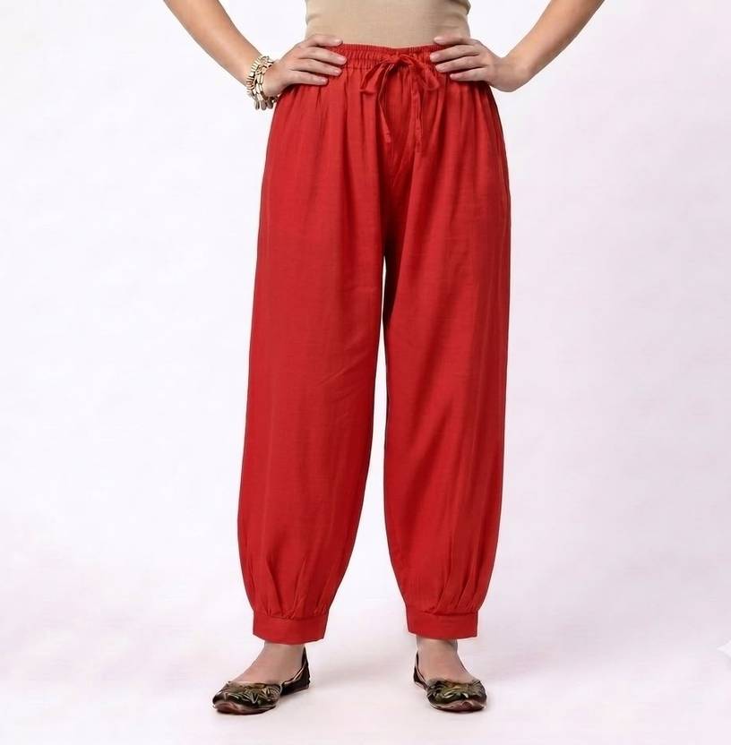 SITARAMANGARMENTS Pure Cotton Solid Women ["Red"] Salwar