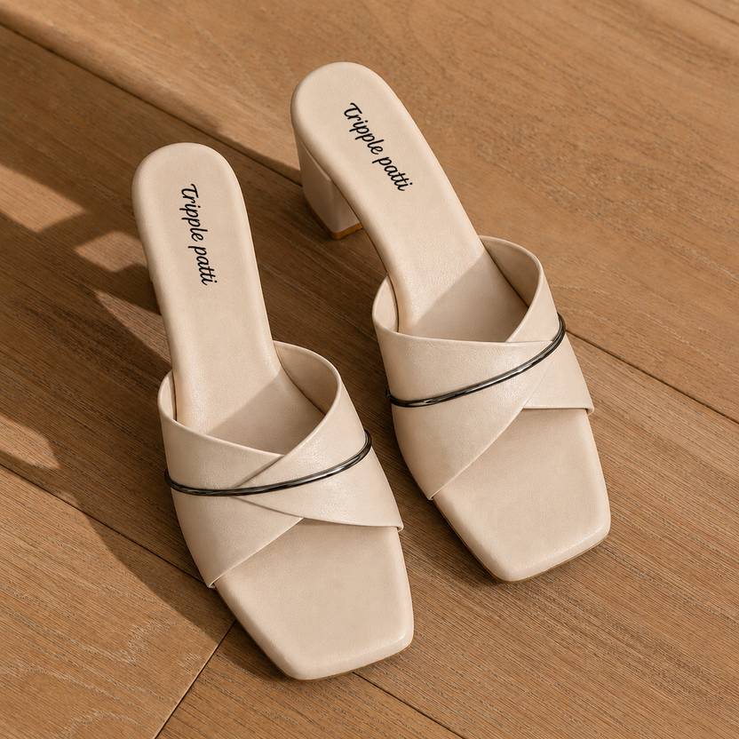 tripple patti Women Heels Sandal