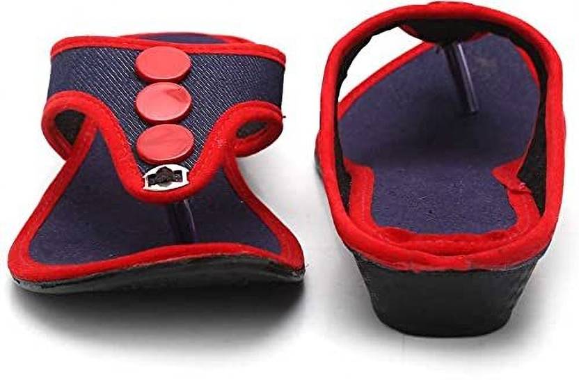 Women Black, Blue, Red Wedges Sandal