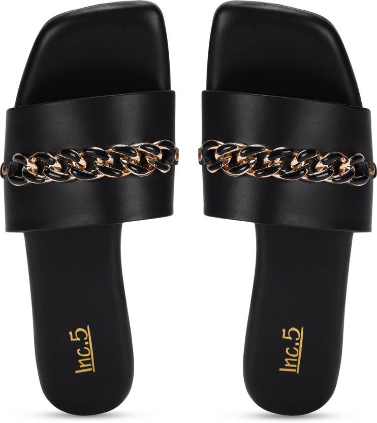 Women Black Flats Sandal