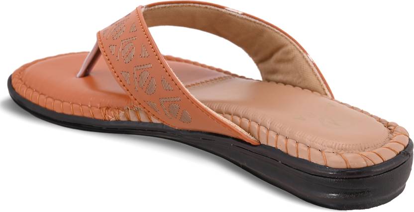 Women Tan Flats Sandal