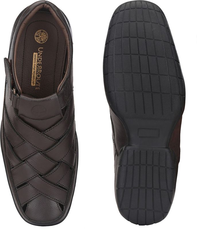 UNDERROUTE Men's Leather Fisherman Sandals - Image 6