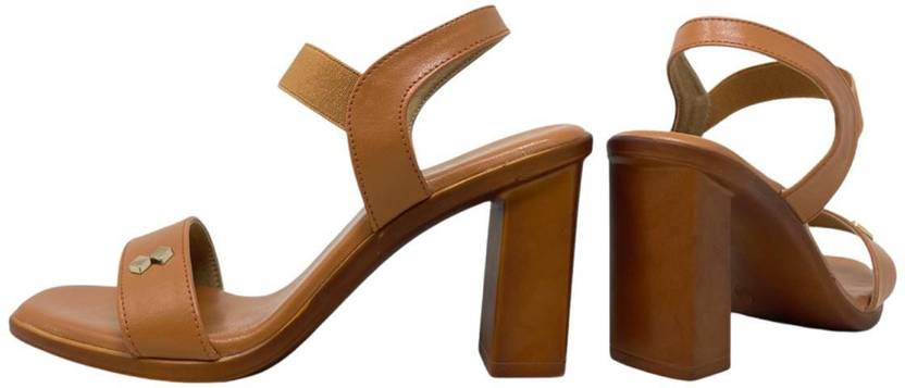 Women Tan Heels Sandal