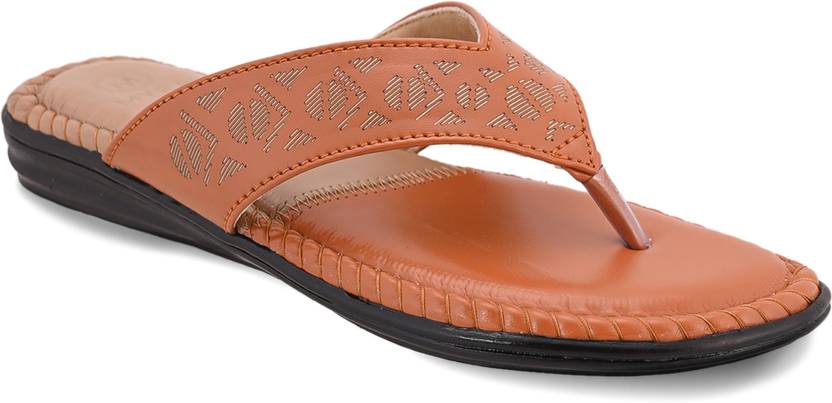 Women Tan Flats Sandal