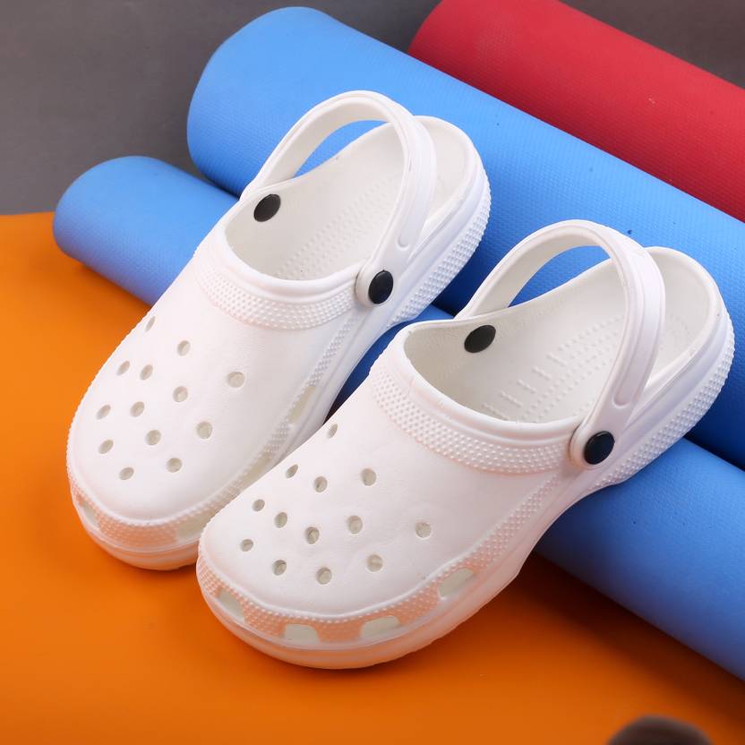 [Sizes ] Kraasa Men White Clogs Sandal