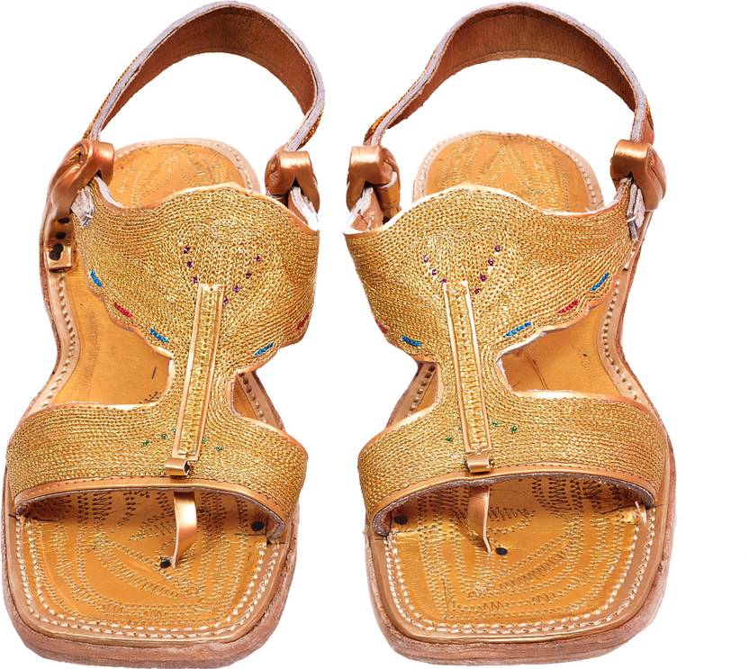 PESHAWARI CHAPPAL Men Gold Sandals Buy PESHAWARI CHAPPAL Men Gold