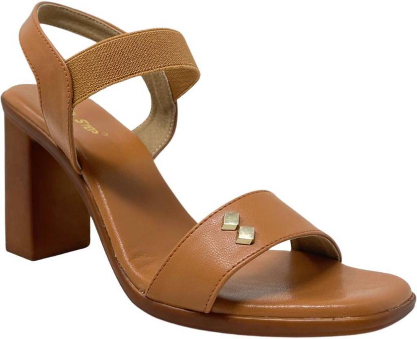 Women Tan Heels Sandal