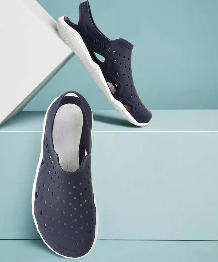 Men PVC|Ultralightweight|Comfort|Summer Trendy|Outdoor Clogs Navy Clogs Sandal