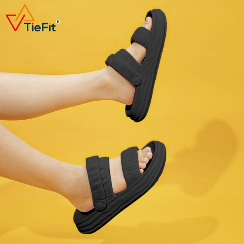 Men TieFit Stylish Lightweight Casual Comfortable Everyday Sports Outdoor Black Casual Sandal
