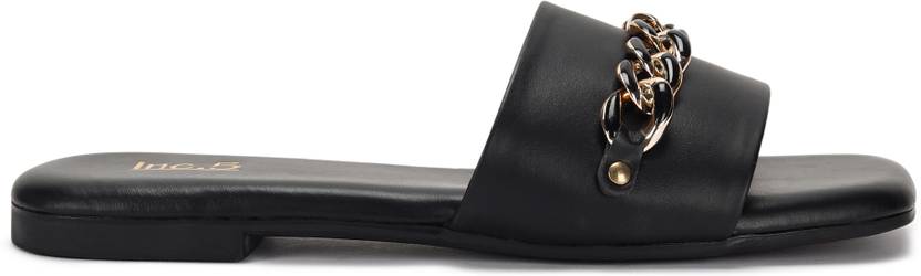 Women Black Flats Sandal