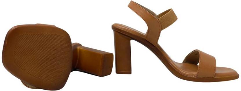 Women Tan Heels Sandal