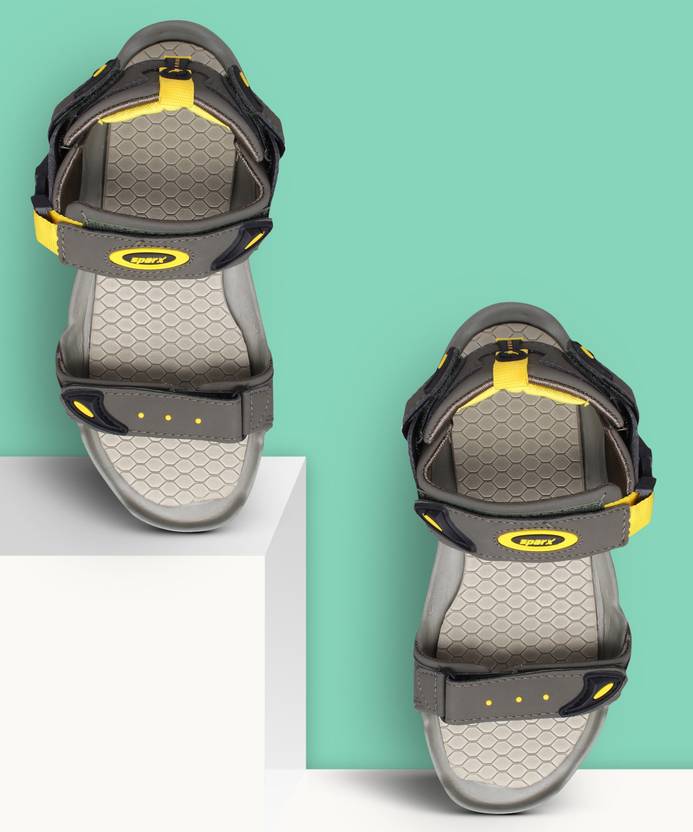 Men Olive, Yellow Casual Sandal