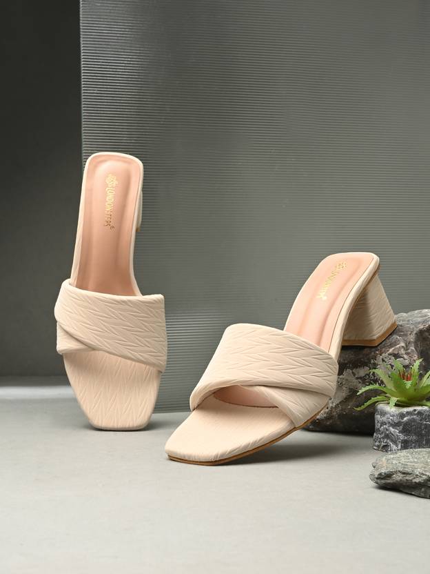 London Steps Women Pretty Heels|Trendy Design, Ultra Soft Feel & Comfortable Daily Wear Heels Sandal