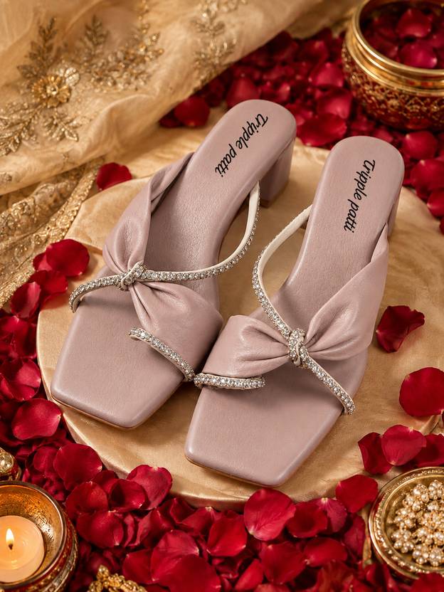 tripple patti Women Heels Sandal