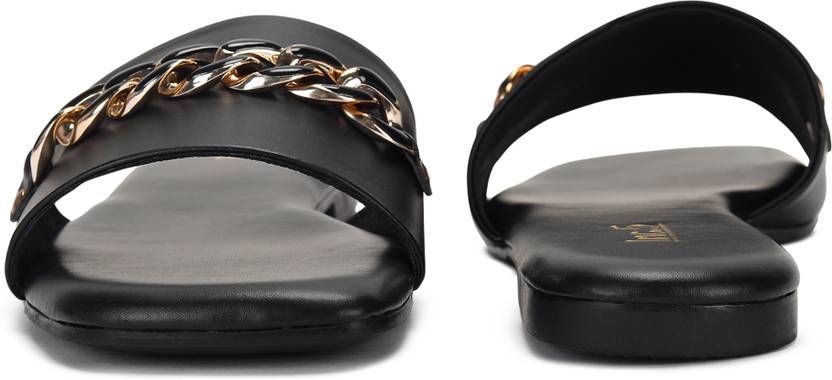 Women Black Flats Sandal