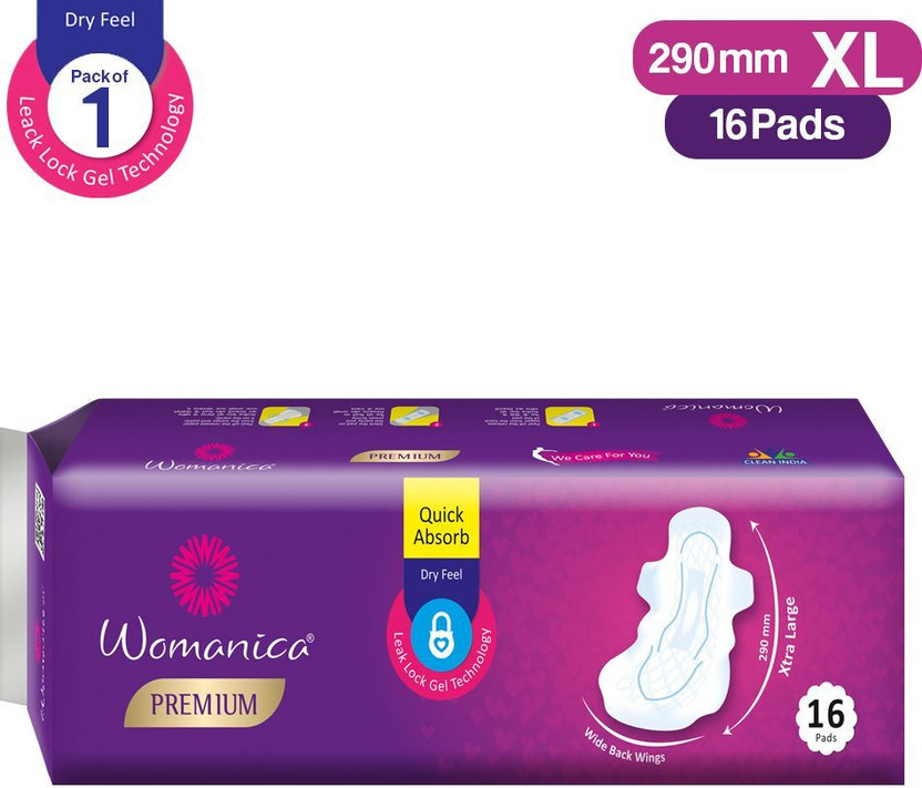 Womanica Soft & Rash Free for Girls & Womens Straight-Pads