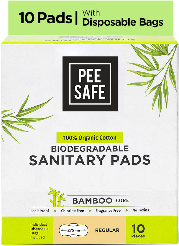 Pee Safe Organic Cotton Ultra Thin Biodegradable Regular