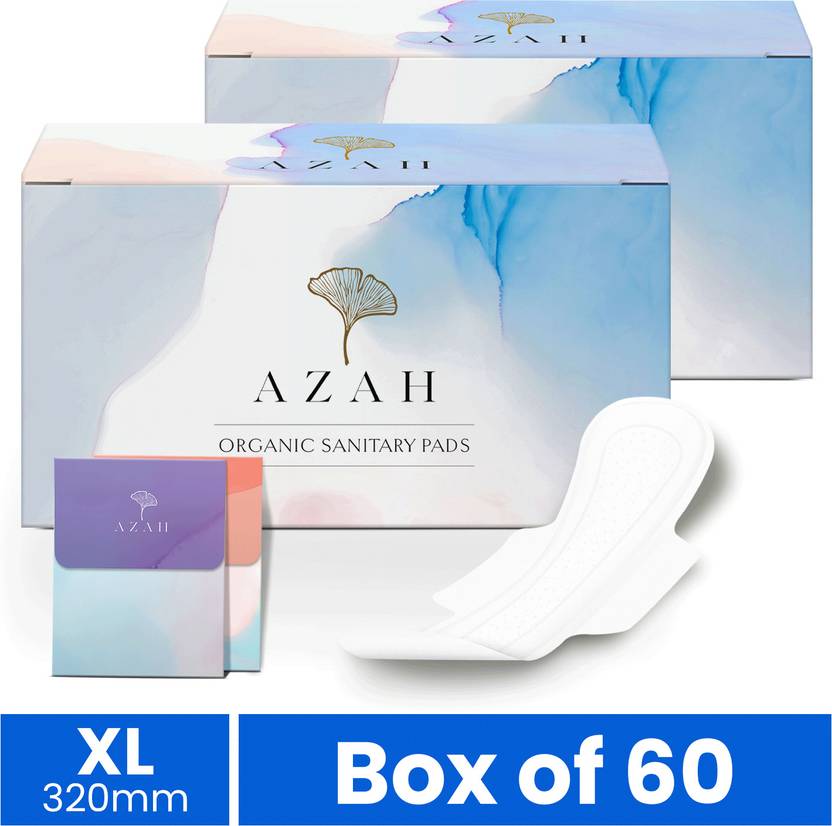 AZAH RashFree Sanitary Pads All XL Box of 60 Pads with Disposable