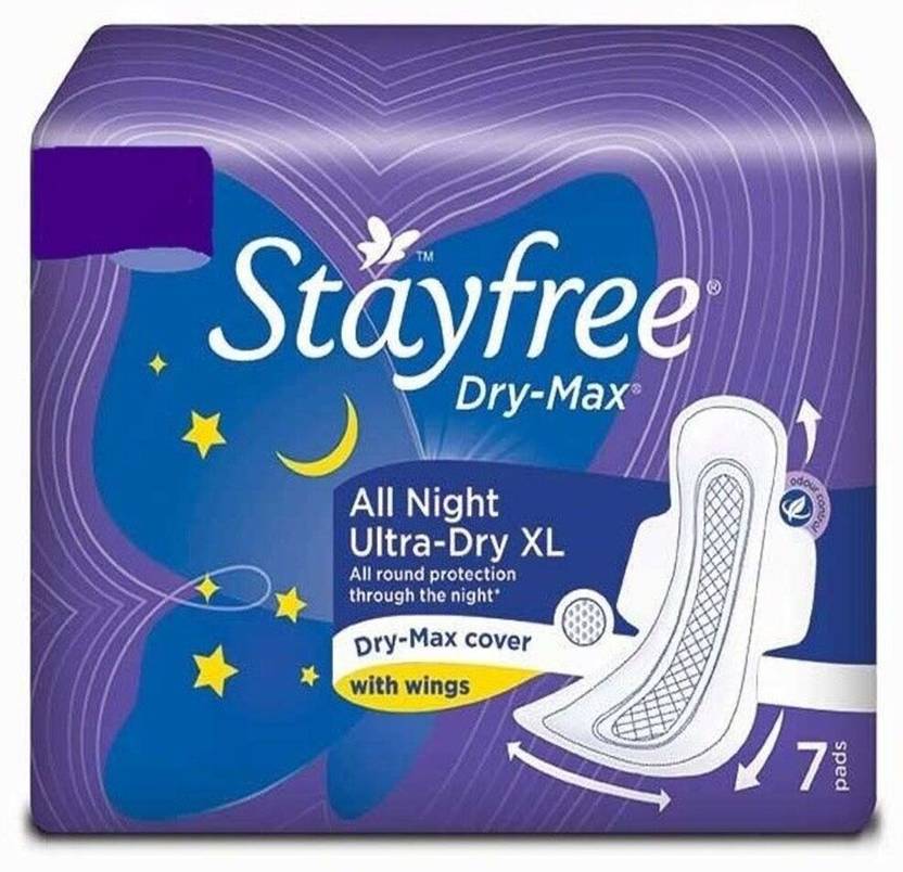 STAYFREE All Night Ultra-Dry Xl 7 Pad N1D7 Sanitary Pad