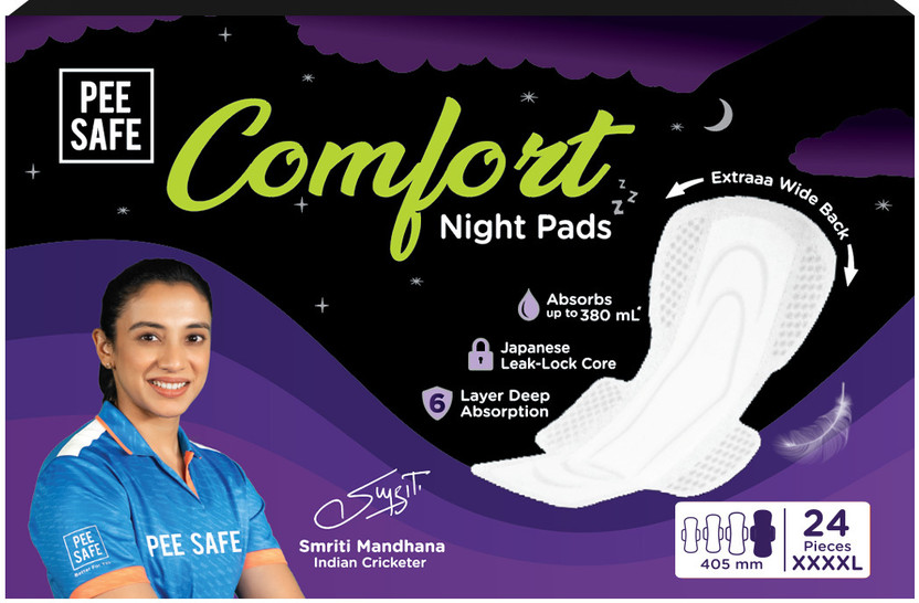 Pee Safe Comfort All Night Pads XXXXL 24N - 405mm Sanitary Pad