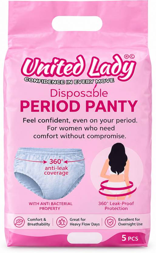 United Lady Disposable Period Panties for Women Heavy Flow Periods Pantyliner