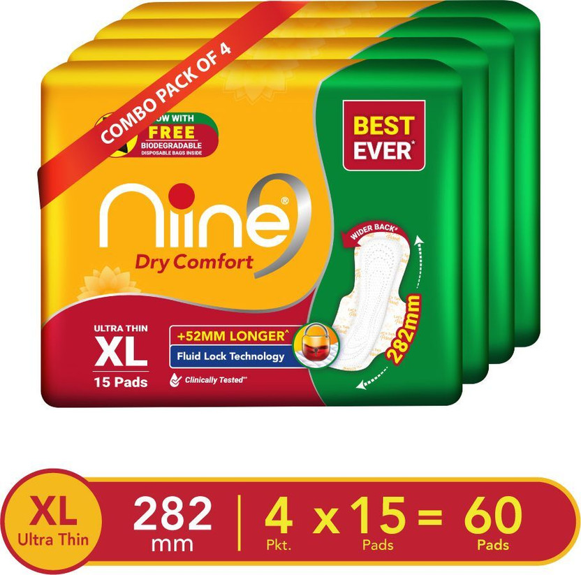 niine Dry Comfort Ultra Thin Super Saver with Disposable Bags