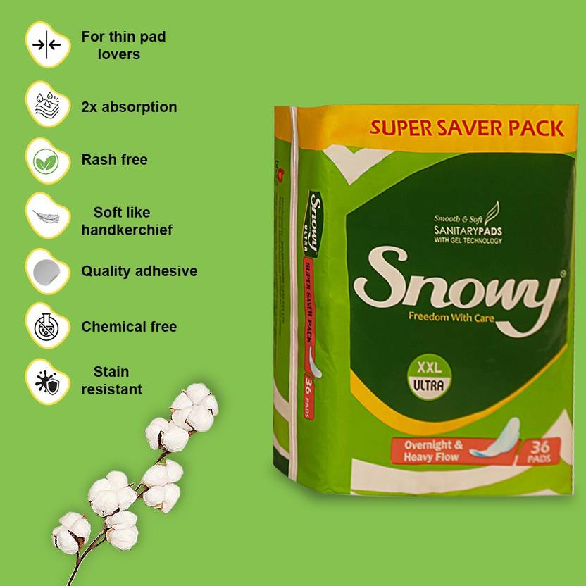 SNOWY Ultra Super Sever Family Pack fo Heavy Bleeding & without